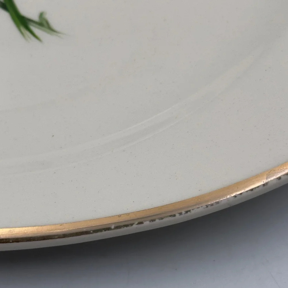 American Limoges Trillium G-410 Oval Platter Glamour 22K Gold Trim 12